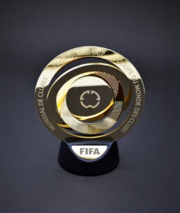 Replica del trofeo FIFA Club World Cup 2025 e packaging di lusso, design e creazione Chiaroforte