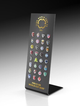 chiaroforte, packaging-esclusivo totem pin regali premium fifa 2025